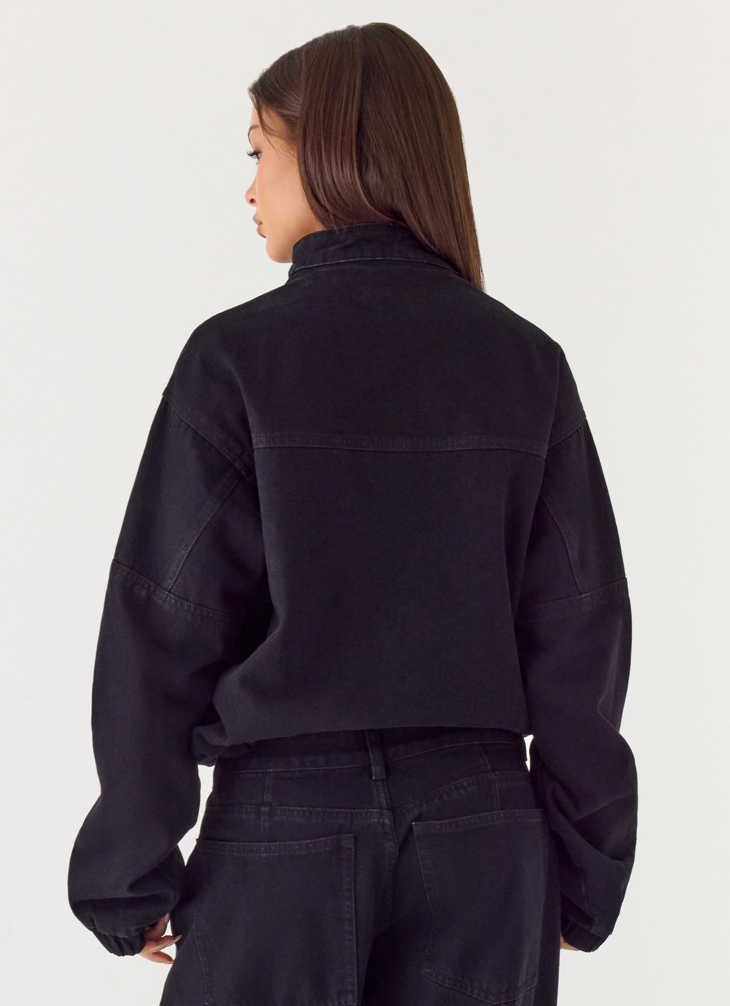 Waylon Denim Bomber Jacket - Black